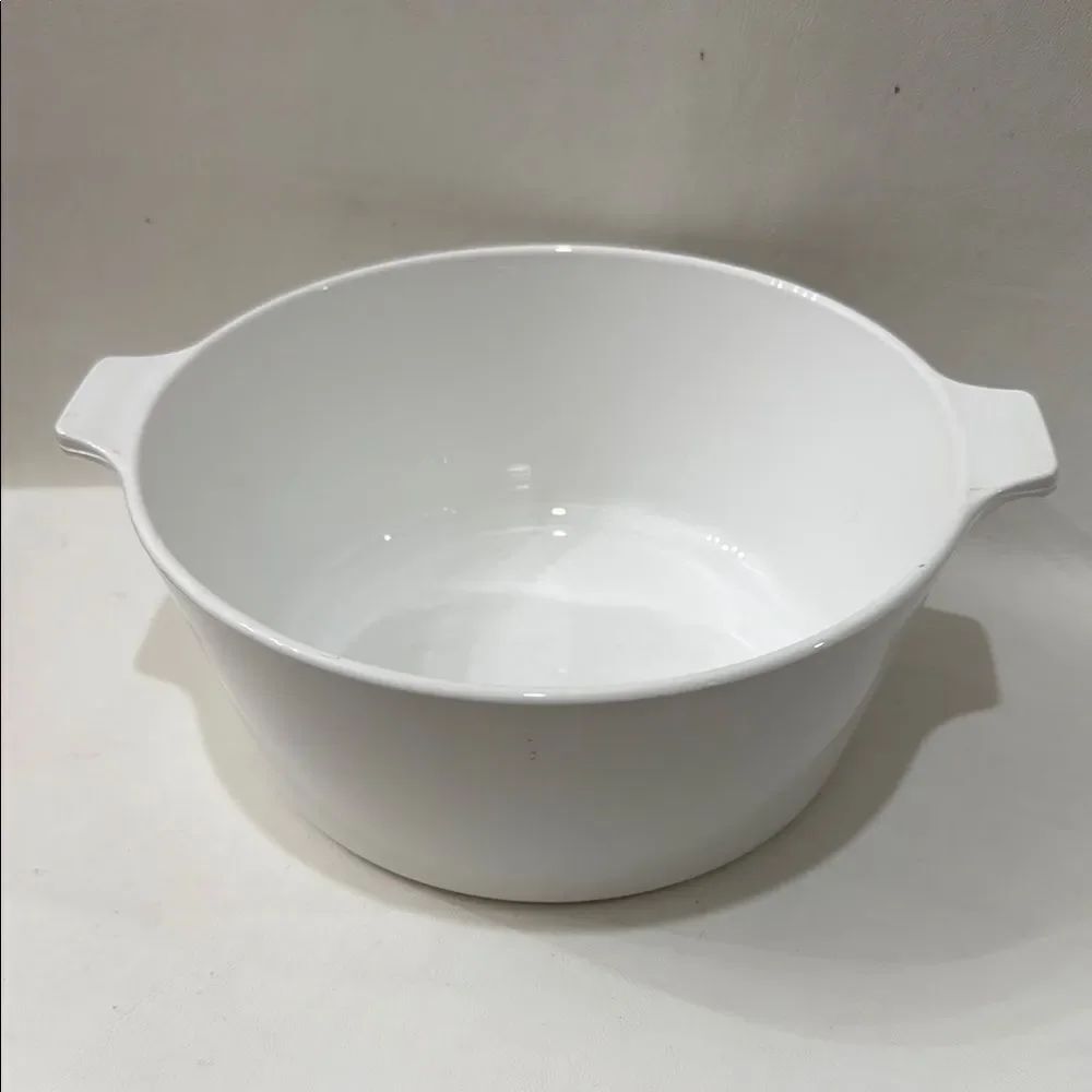 Corningware White Ceramic Bakeware Serving 2 1/2 Quart 8 1/2 Round 3 1/2 In Ta